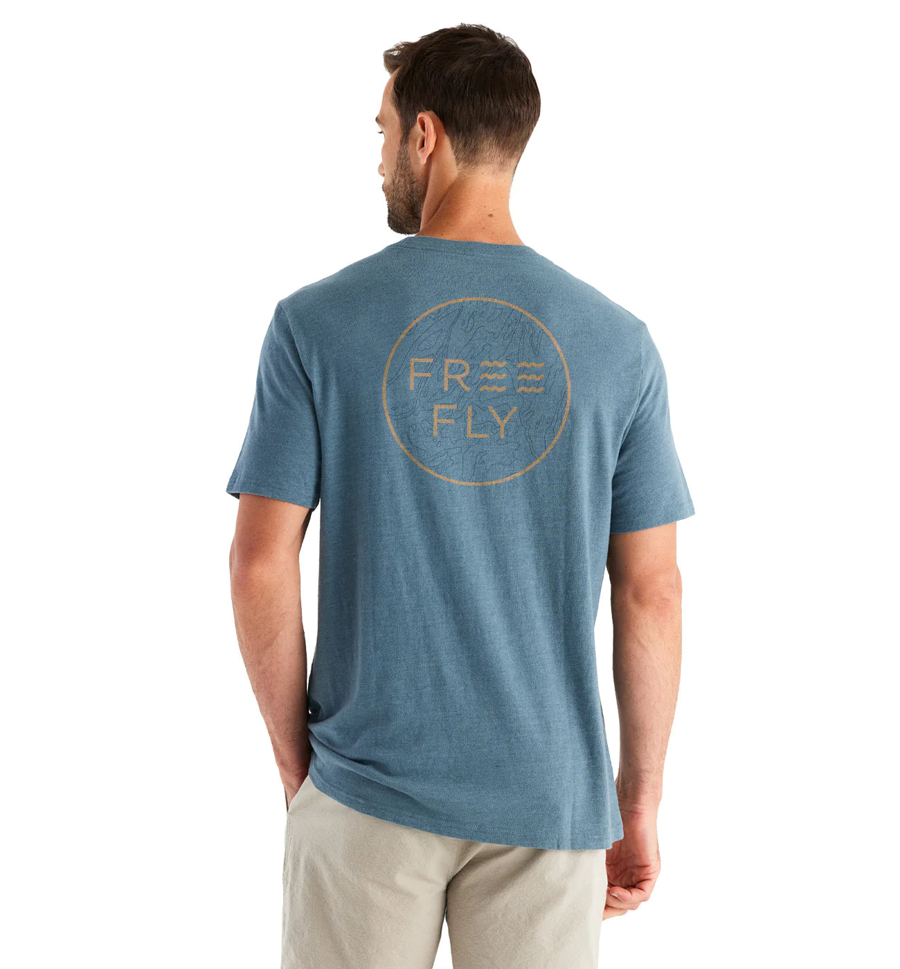 Elevation Tee Short Sleeve - Heather Slate Blue