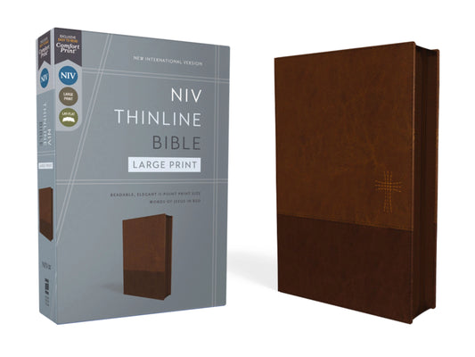 Men's Thinline Large Print NIV Bible | Leathersoft Zip