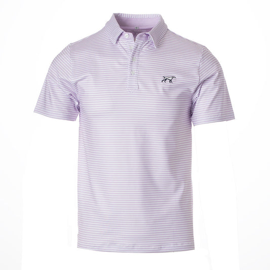 Marshall Performance Polo | Lavender & White