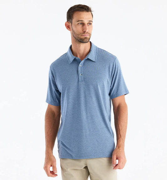 Bamboo Flex Polo - Heather Deepwater