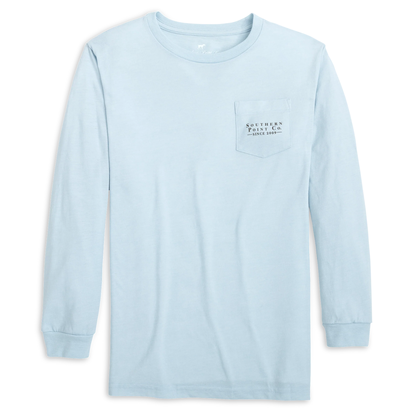 Youth Greyton Detail Long Sleeve Pocket Tee - Ice Blue