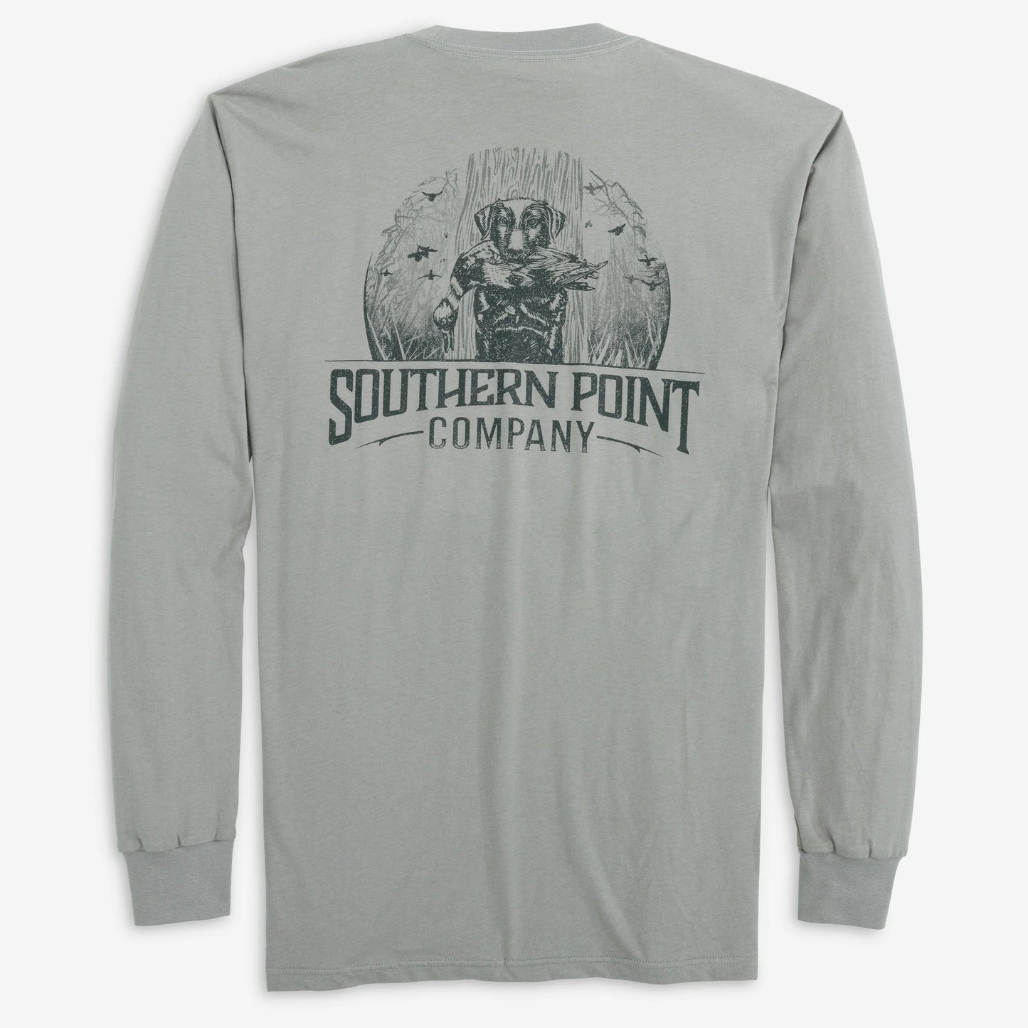 Youth Lab Retrievers Long Sleeve Pocket Tee - Gun Metal