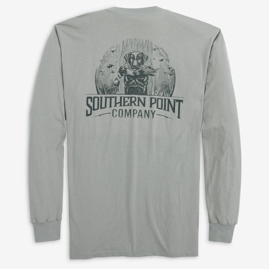 Youth Lab Retrievers Long Sleeve Pocket Tee - Gun Metal