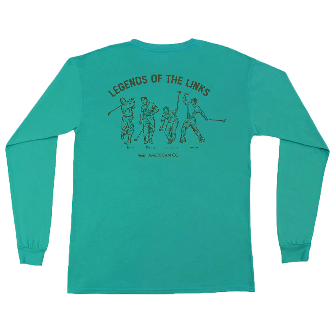 Legends of the Links Long Sleeve Pocket Tee - Seafoam