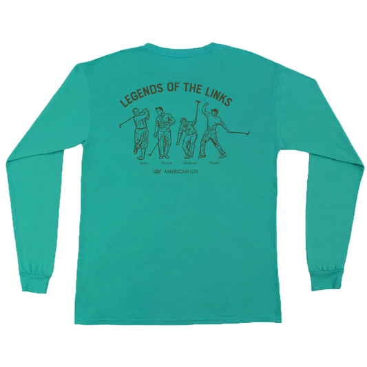 Legends of the Links Long Sleeve Pocket Tee - Seafoam