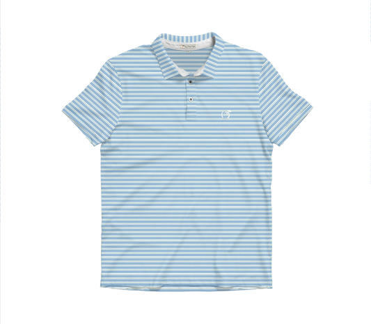 Pine Green & Cays Blue Laurel Performance Polo