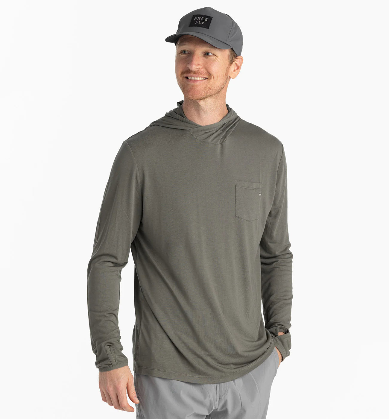 Bamboo Lightweight Hoodie - Fatigue