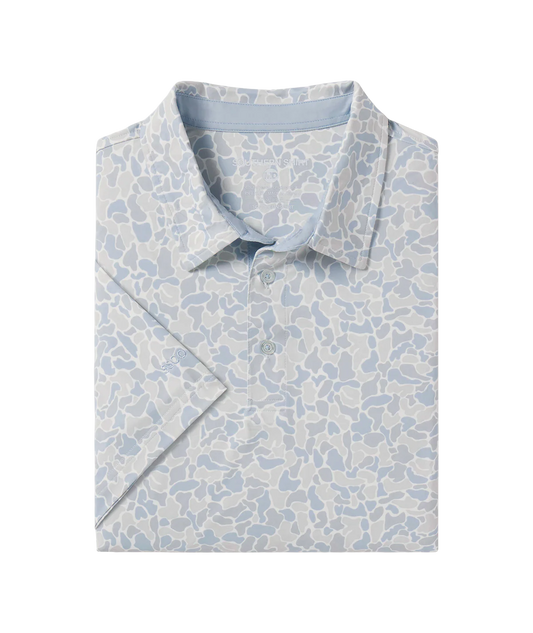 Hunters Hideaway Printed Polo | Pale Drift