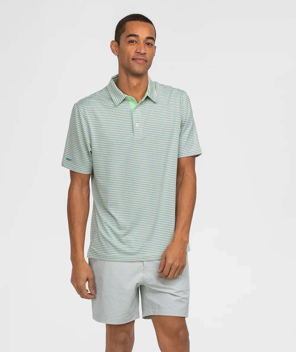 Crestline Stripe Polo | Tropical Twist
