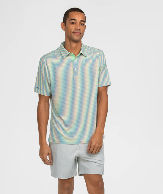 Crestline Stripe Polo | Tropical Twist