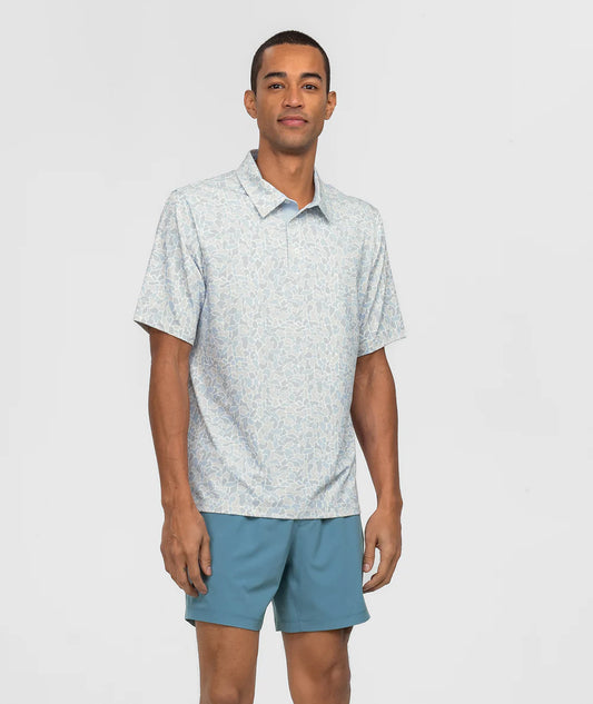 Hunters Hideaway Printed Polo | Pale Drift