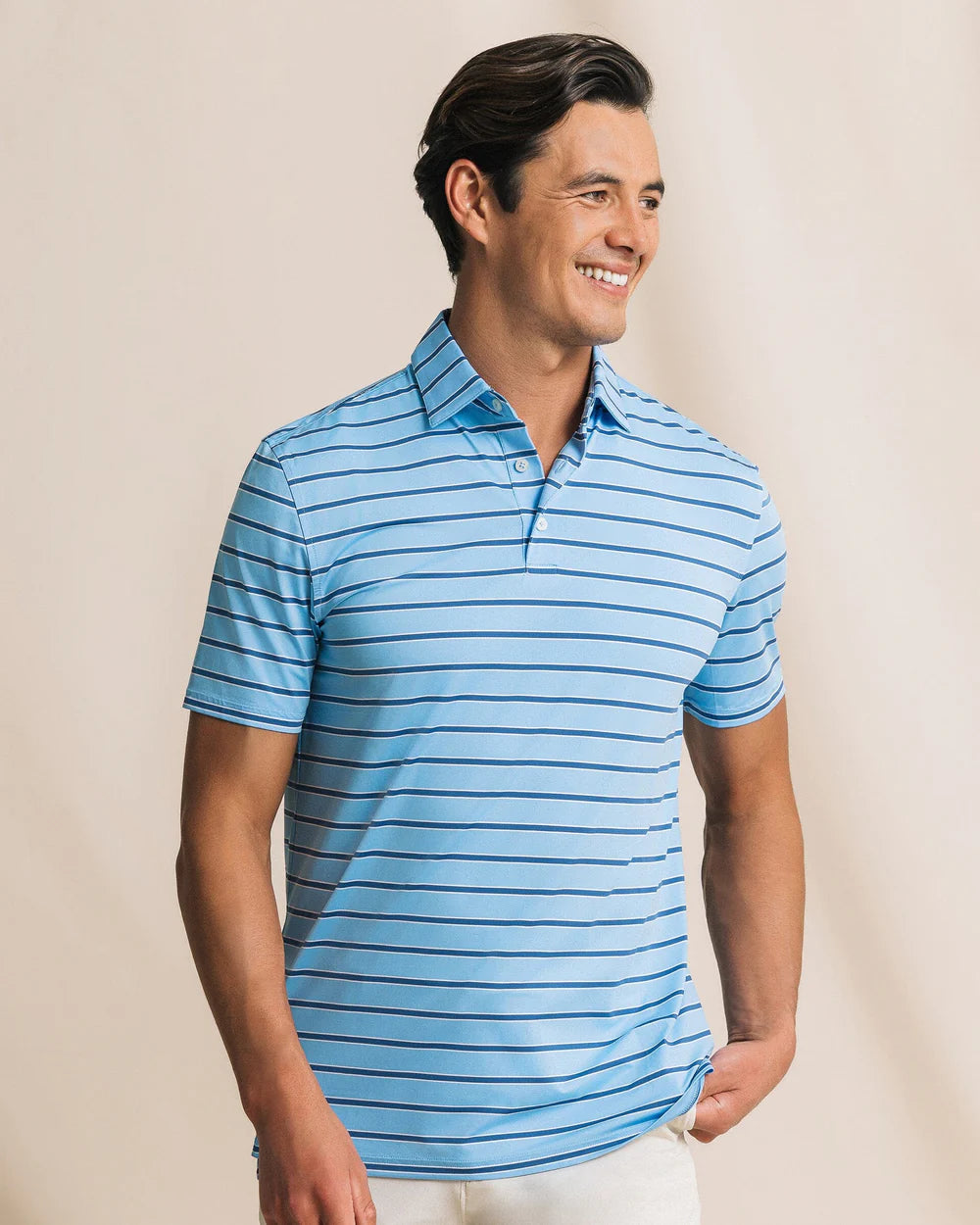 Moonlight Bay Stripe Polo | Ocean Channel