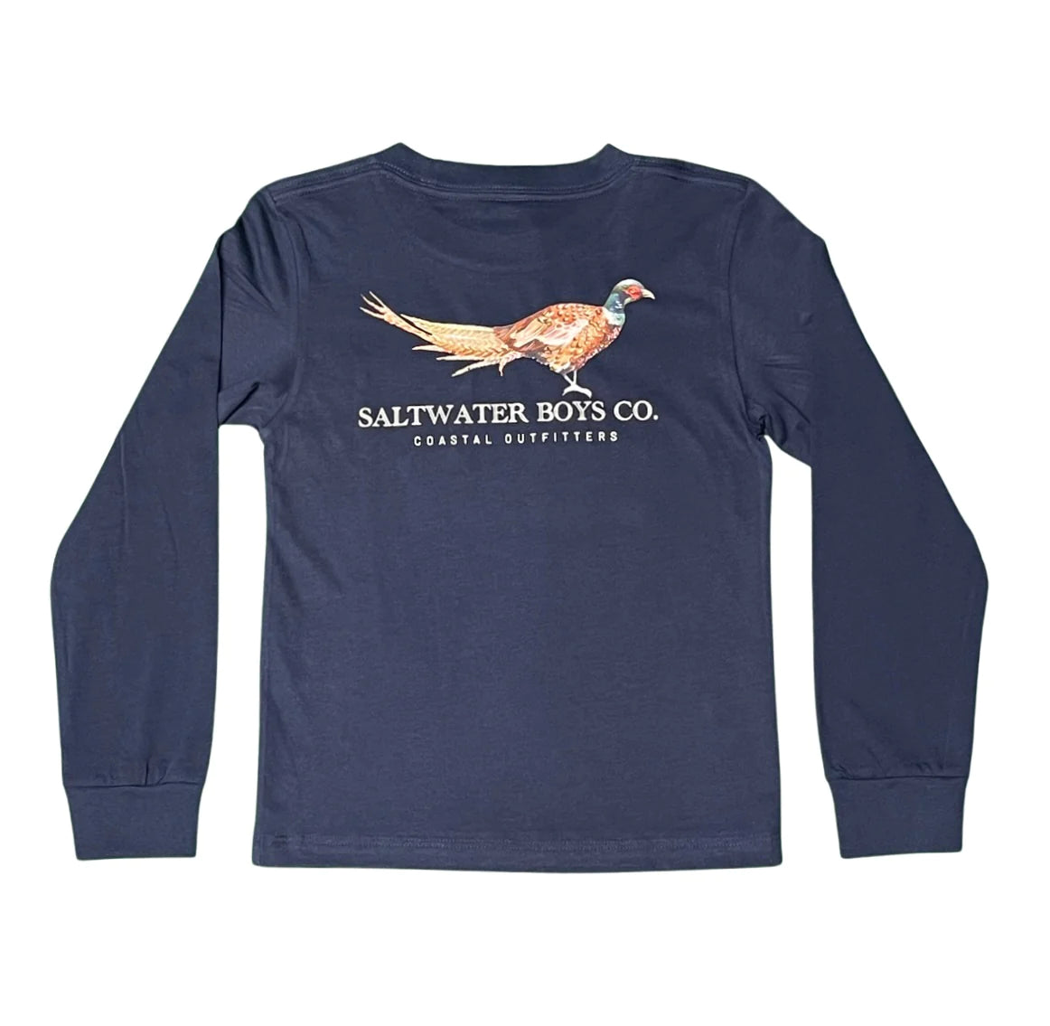 Youth Pheasant Long Sleeve Graphic Tee - Navy