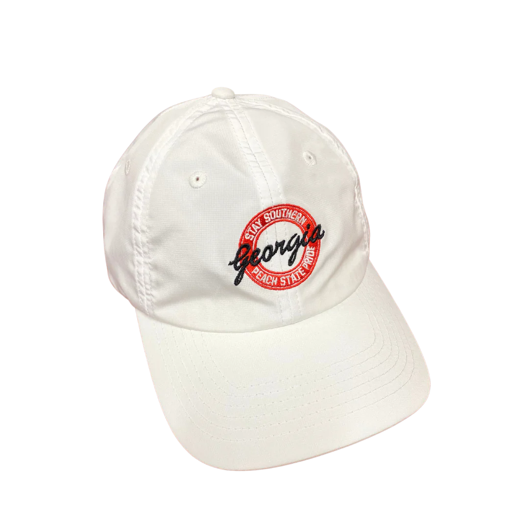 Retro Georgia 5 Panel Performance Rope Hat - White