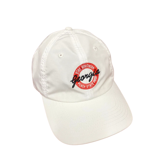 Retro Georgia 5 Panel Performance Rope Hat - White