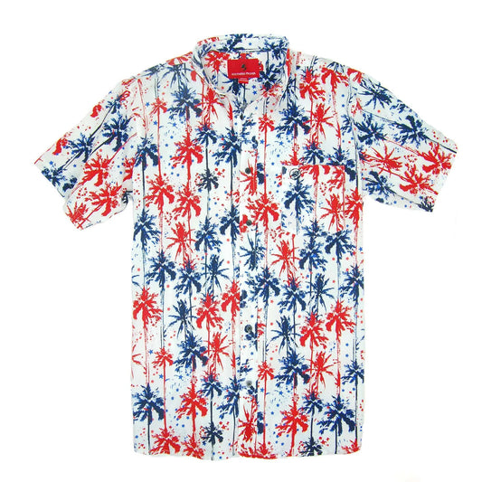 Palmetto Fireworks Short Sleeve Button Down