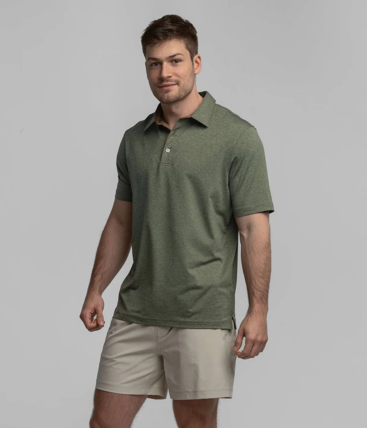 Grayton Heather Polo | Thyme