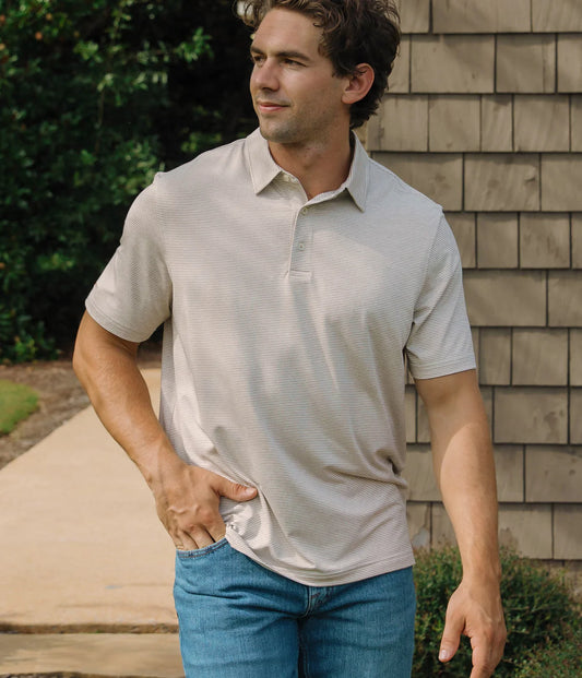 Heather Madison Stripe Polo | Mojave