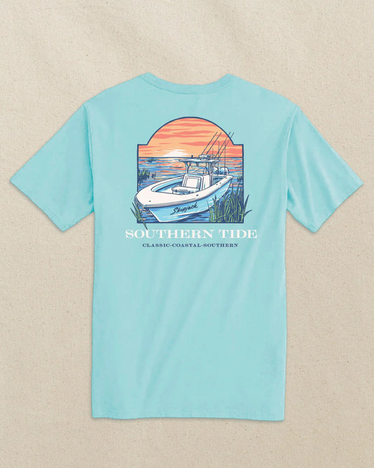Sunset Skipjack Boat Tee