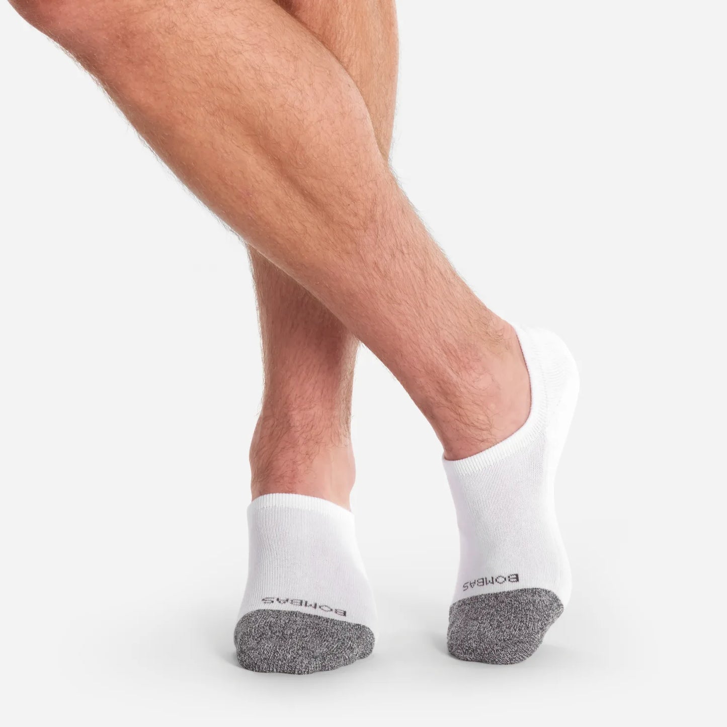 White/Gray Cushioned No Show Golf Socks